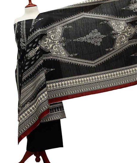 Bin Saeed Print Khaddar`21 D#1566 (Black)