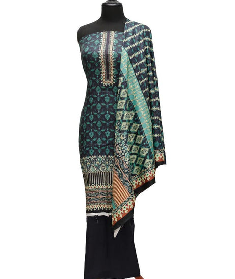Bin Saeed Print Linen`21 D#955 (N Blue)