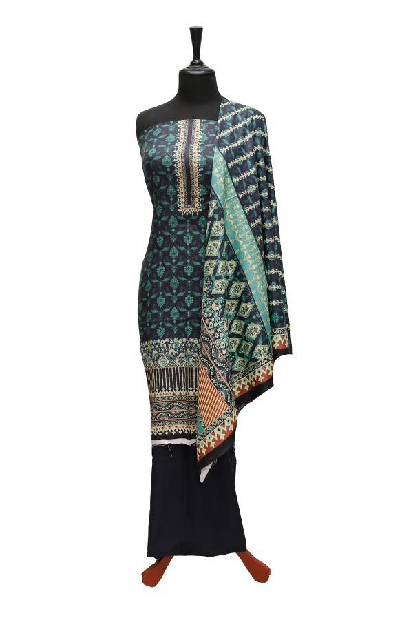 Bin Saeed Print Linen`21 D#955 (N Blue)