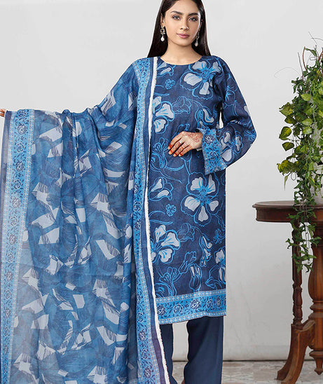 Bin Shahid Fancy Airjet Lawn`25 V#09 Blue