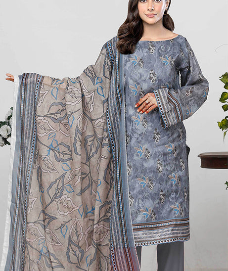 Bin Shahid Fancy Airjet Lawn`25 V#09 D Grev