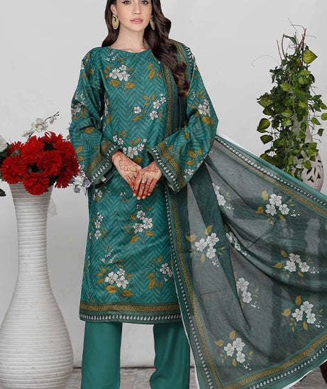 Bin Shahid Fancy Airjet Lawn`25 V#09 Green
