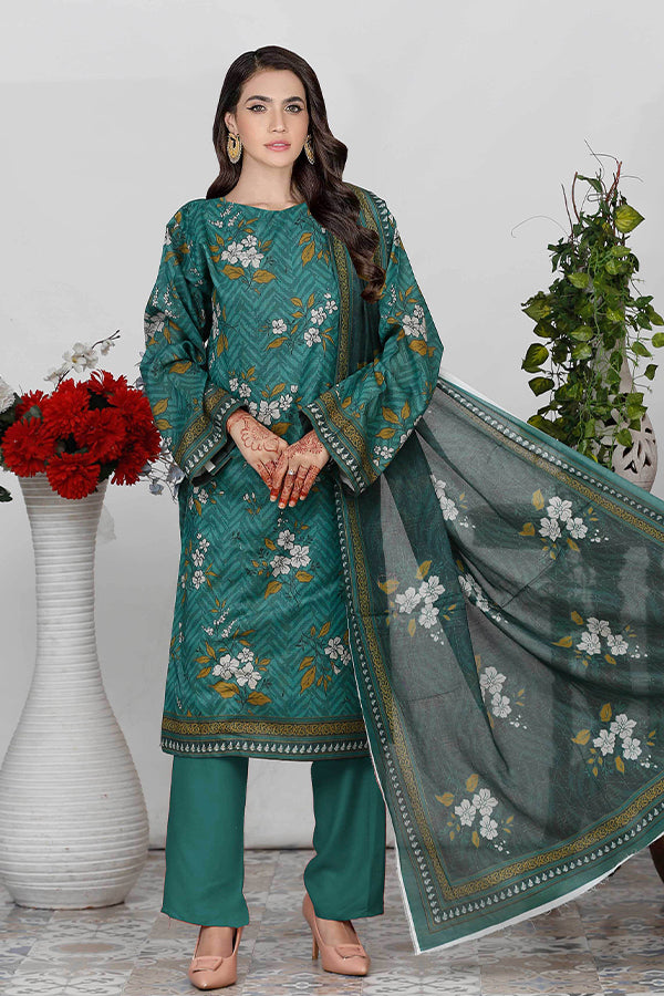 Bin Shahid Fancy Airjet Lawn`25 V#09 Green