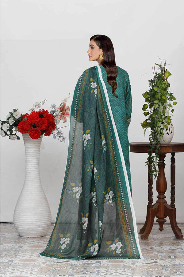 Bin Shahid Fancy Airjet Lawn`25 V#09 Green