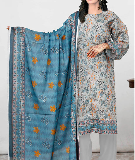 Bin Shahid Fancy Airjet Lawn`25 V#09 Grev