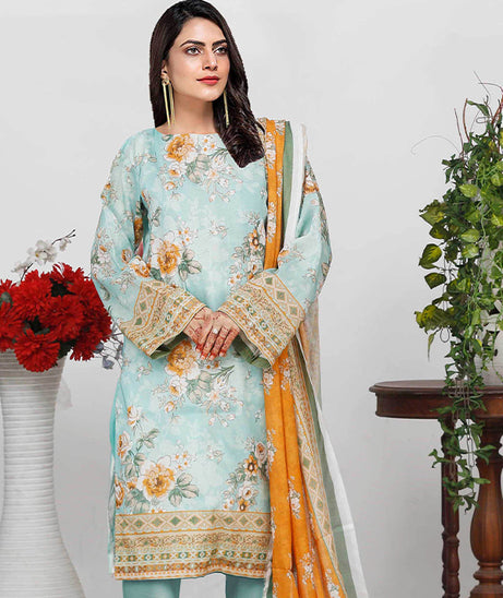 Bin Shahid Fancy Airjet Lawn`25 V#09 L Ferozi
