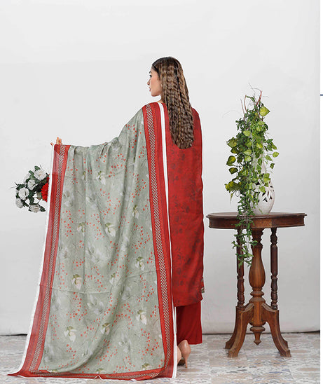 Bin Shahid Fancy Airjet Lawn`25 V#09 Marron