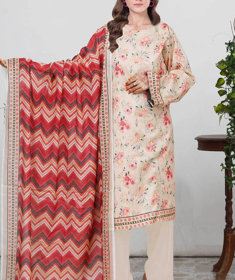 Bin Shahid Fancy Airjet Lawn`25 V#09 Peach