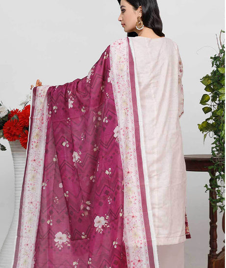 Bin Shahid Fancy Airjet Lawn`25 V#09 Pink