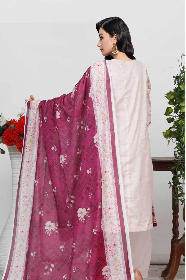 Bin Shahid Fancy Airjet Lawn`25 V#09 Pink