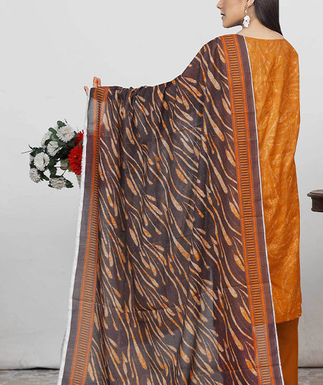 Bin Shahid Fancy Airjet Lawn`25 V#09 Rust