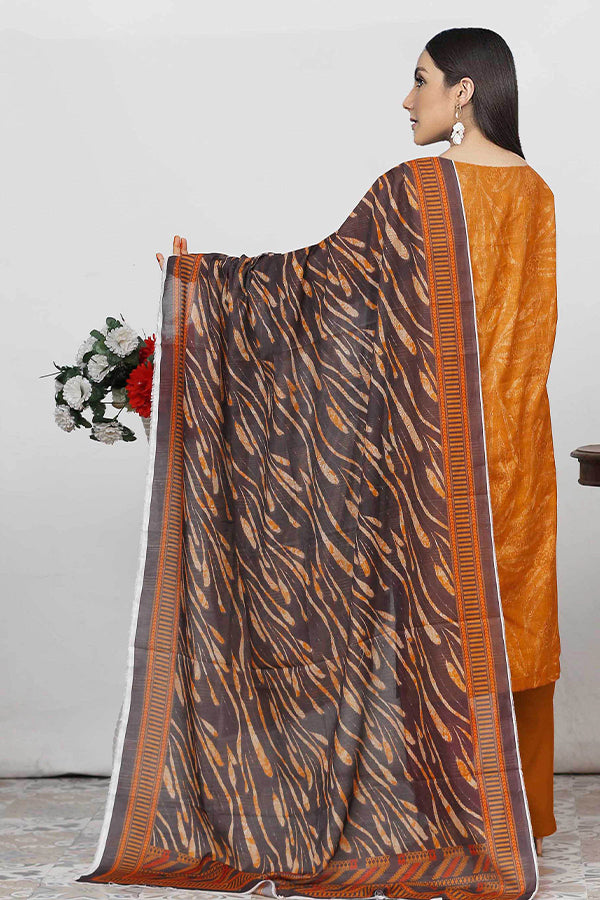 Bin Shahid Fancy Airjet Lawn`25 V#09 Rust