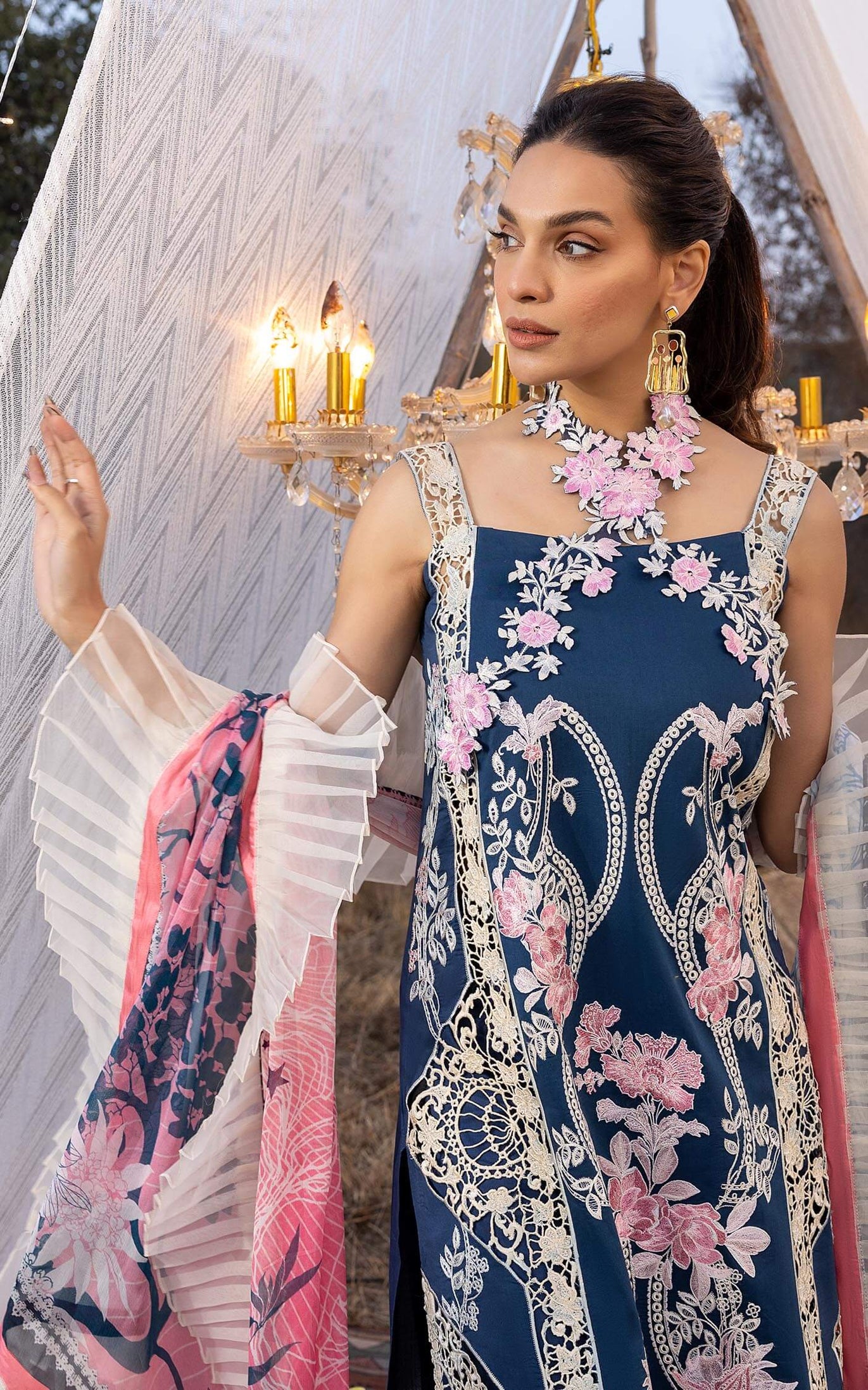 Asifa &amp; Nabeel Aleyna Lawn Summer'23 ASL#03 (Blue Bell)