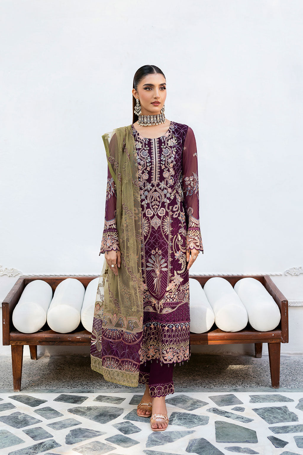 Ramsha Chevron Chiffon`25 Vol-10 D#1002