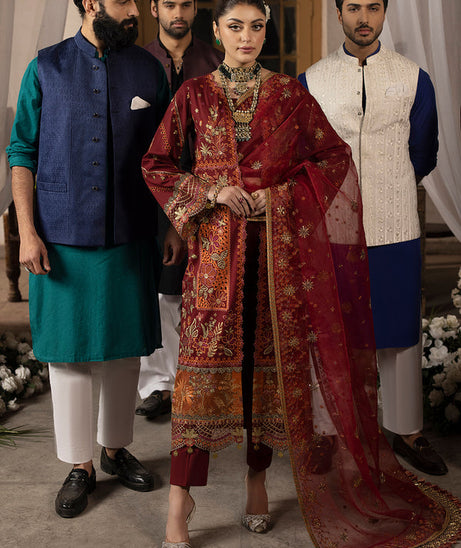 Mahnur Mahrukh Lawn'24 D#4-B CARNATION