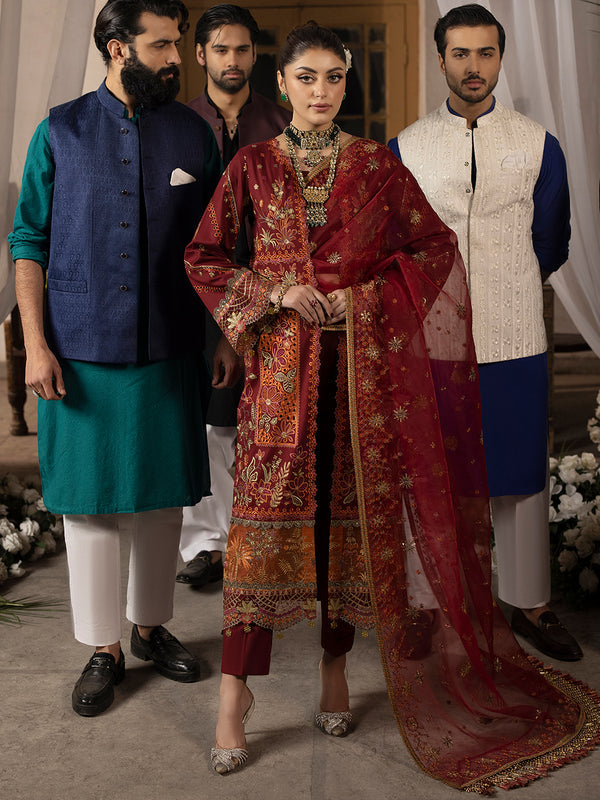 Mahnur Mahrukh Lawn'24 D#4-B CARNATION