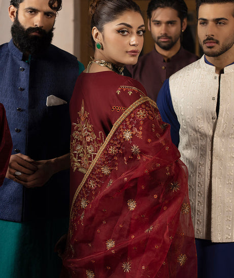 Mahnur Mahrukh Lawn'24 D#4-B CARNATION
