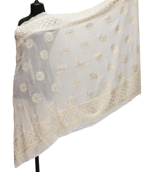 Chiffon Emb Dupatta D#16-1