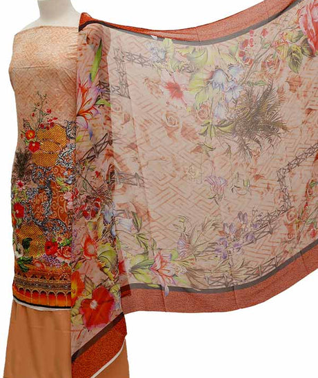 Chiken Kari Lawn Chiffon Duptt'21 D#12-1