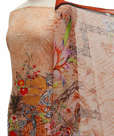 Chiken Kari Lawn Chiffon Duptt'21 D#12-1