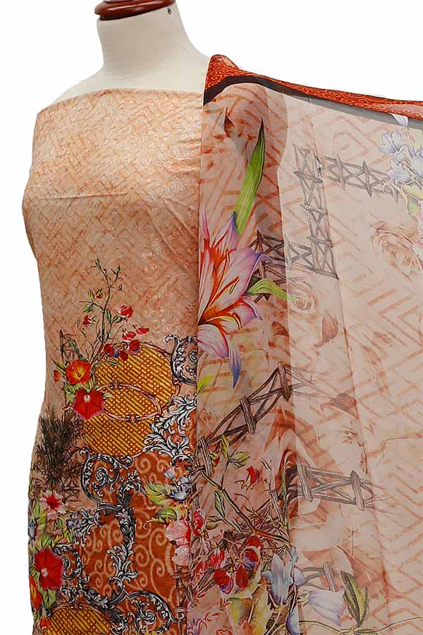 Chiken Kari Lawn Chiffon Duptt'21 D#12-1