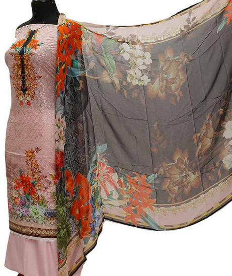 Chiken Kari Lawn Chiffon Duptt'21 D#12-10
