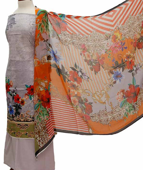 Chiken Kari Lawn Chiffon Duptt'21 D#12-12