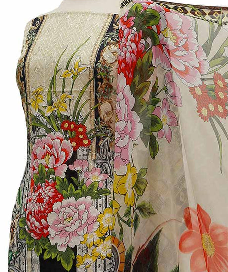 Chiken Kari Lawn Chiffon Duptt'21 D#12-13
