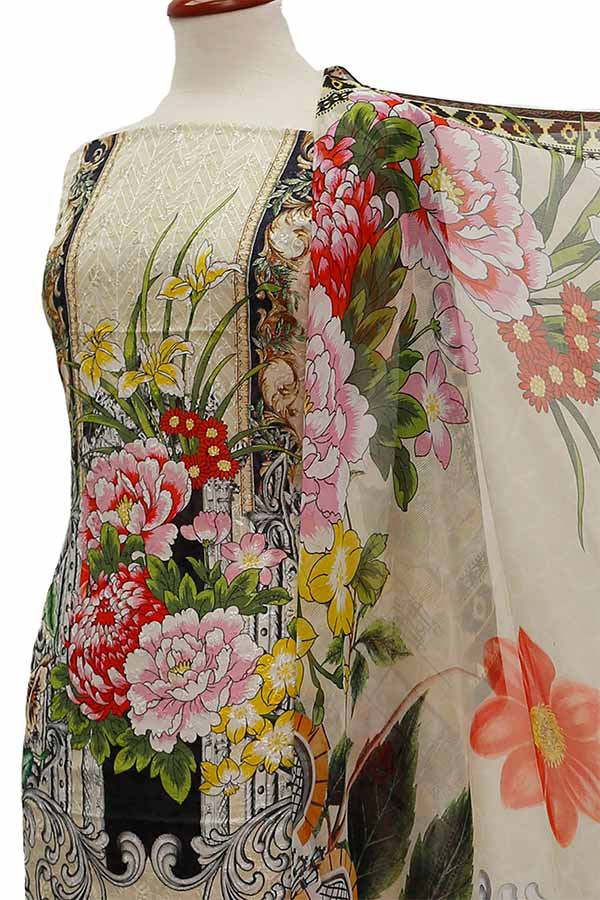 Chiken Kari Lawn Chiffon Duptt'21 D#12-13