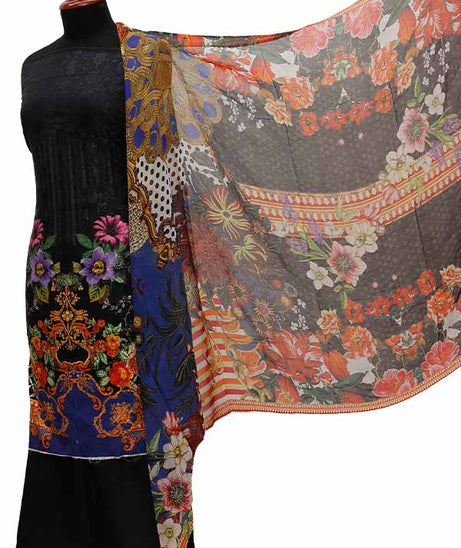 Chiken Kari Lawn Chiffon Duptt'21 D#12-19