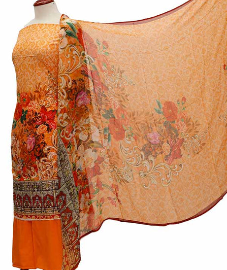 Chiken Kari Lawn Chiffon Duptt'21 D#12-23