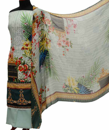 Chiken Kari Lawn Chiffon Duptt'21 D#12-29