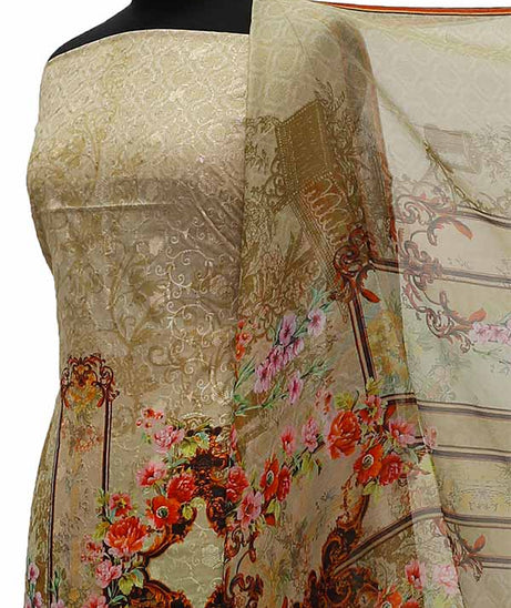 Chiken Kari Lawn Chiffon Duptt'21 D#12-3
