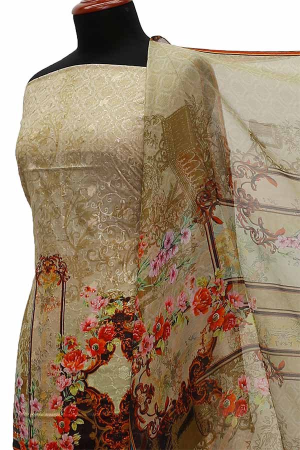 Chiken Kari Lawn Chiffon Duptt'21 D#12-3