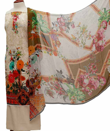 Chiken Kari Lawn Chiffon Duptt'21 D#12-31