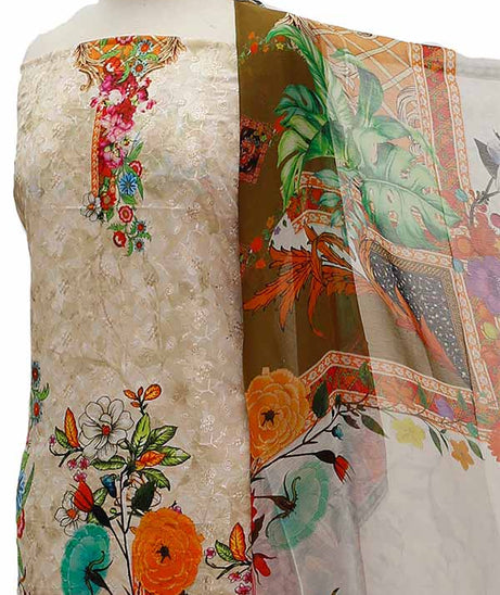 Chiken Kari Lawn Chiffon Duptt'21 D#12-31