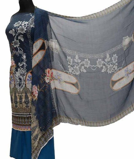 Chiken Kari Lawn Chiffon Duptt'21 D#12-33