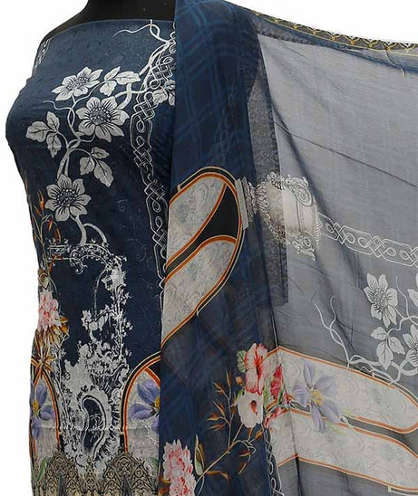 Chiken Kari Lawn Chiffon Duptt'21 D#12-33