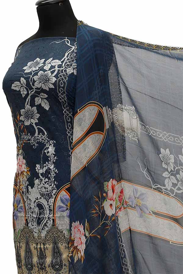 Chiken Kari Lawn Chiffon Duptt'21 D#12-33