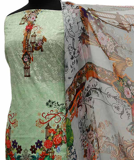 Chiken Kari Lawn Chiffon Duptt'21 D#12-34