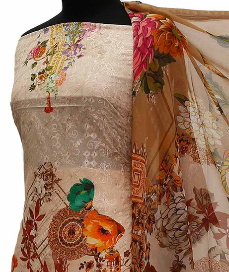 Chiken Kari Lawn Chiffon Duptt'21 D#12-36