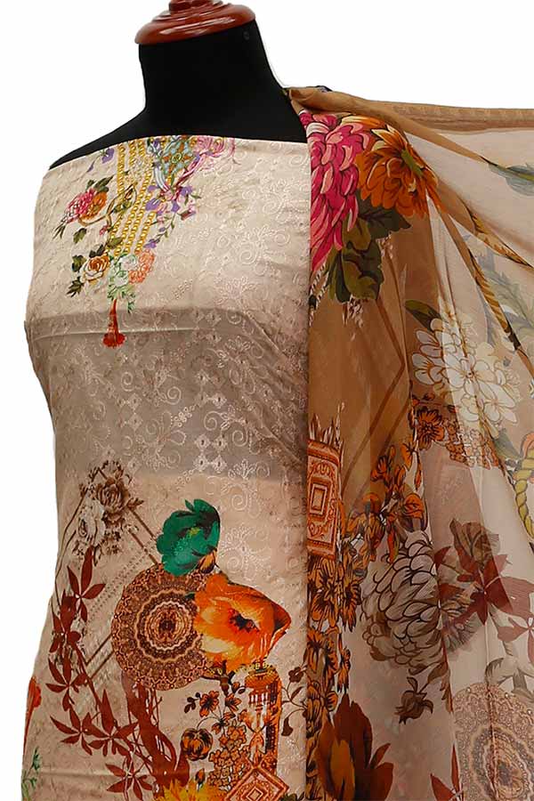 Chiken Kari Lawn Chiffon Duptt'21 D#12-36