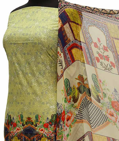 Chiken Kari Lawn Chiffon Duptt'21 D#12-37