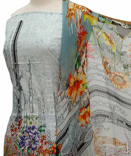 Chiken Kari Lawn Chiffon Duptt'21 D#12-39