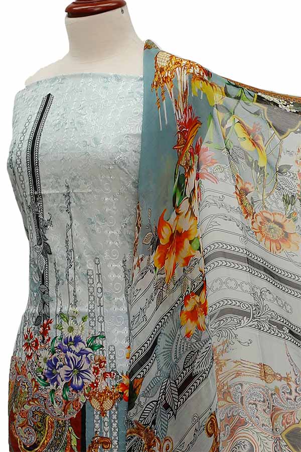 Chiken Kari Lawn Chiffon Duptt'21 D#12-39