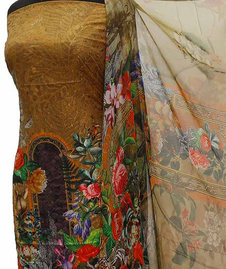 Chiken Kari Lawn Chiffon Duptt'21 D#12-4