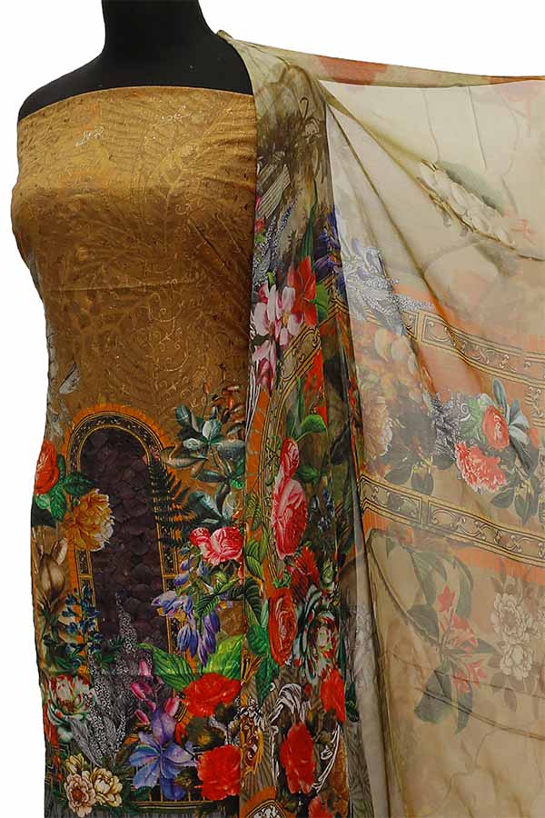 Chiken Kari Lawn Chiffon Duptt'21 D#12-4