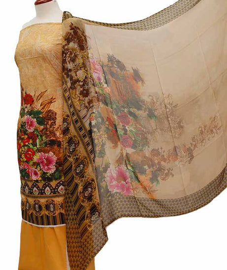 Chiken Kari Lawn Chiffon Duptt'21 D#12-40