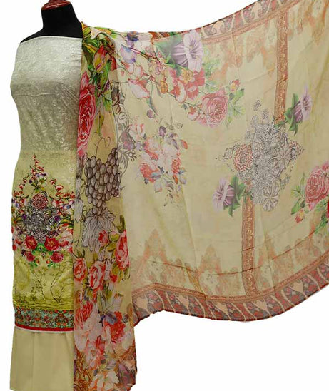 Chiken Kari Lawn Chiffon Duptt'21 D#12-42
