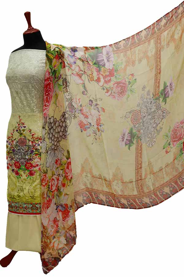 Chiken Kari Lawn Chiffon Duptt'21 D#12-42